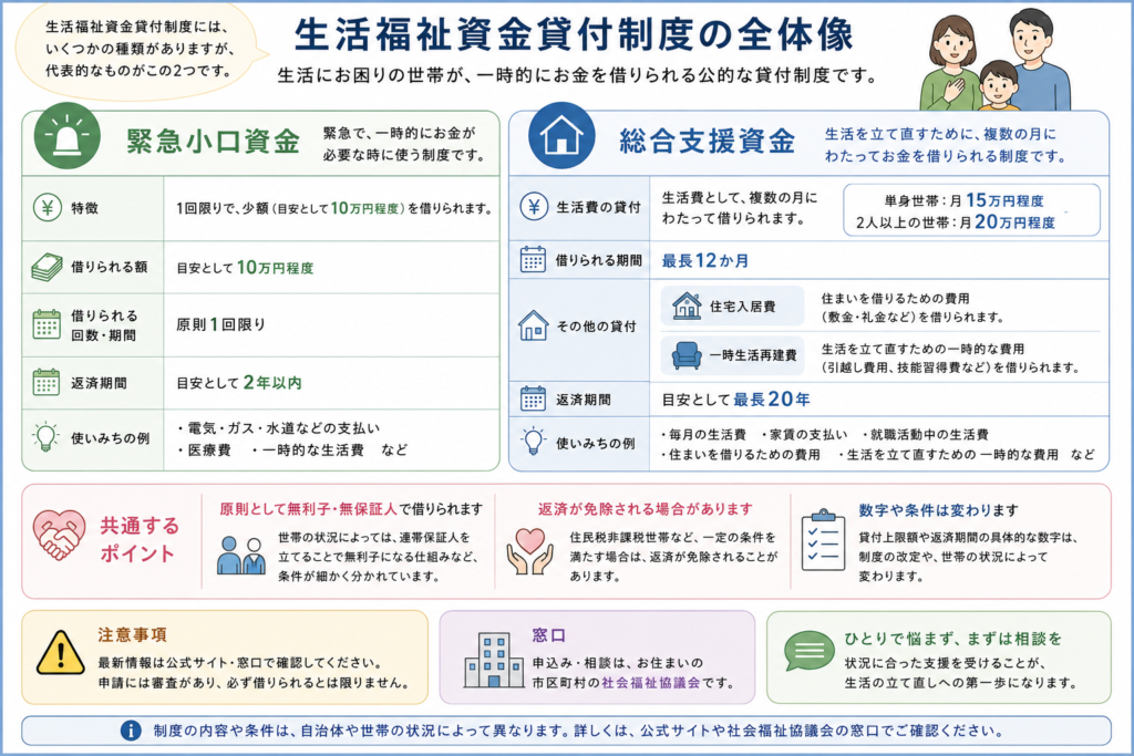生活福祉資金貸付制度の全体像の図解