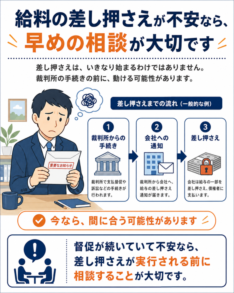 不安な表情の会社員が、手紙を見ながら考えている様子のシンプルなイラスト